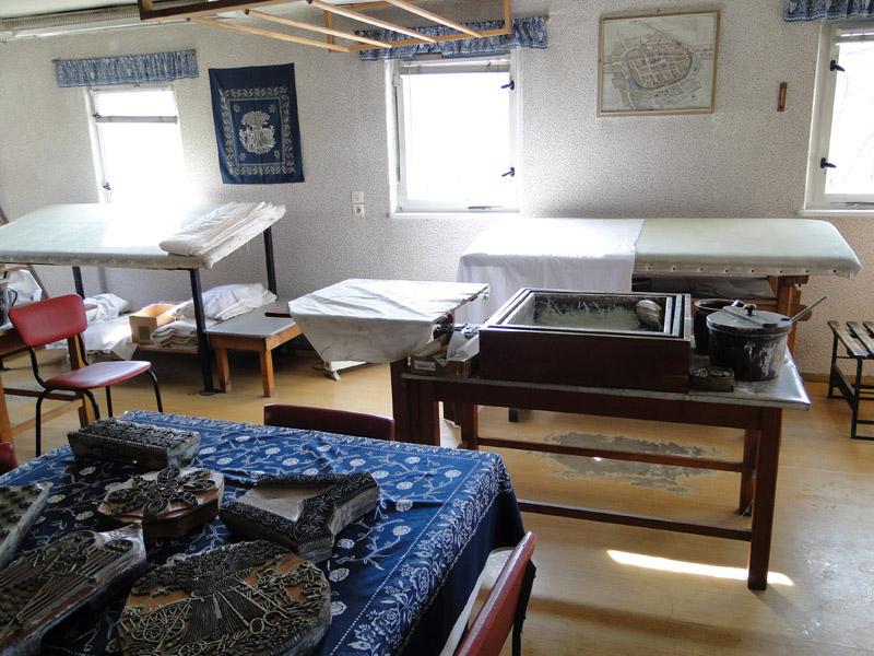 Werkstattraum der Blaudruckwerkstatt Pulsnitz