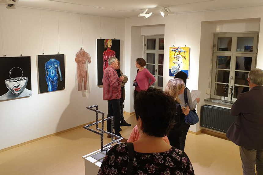 Ausstellungseröffnung Knut van der Vinzburg 2020 Carl-Lohse-Galerie Bischofswerda © Stadt Bischofswerda